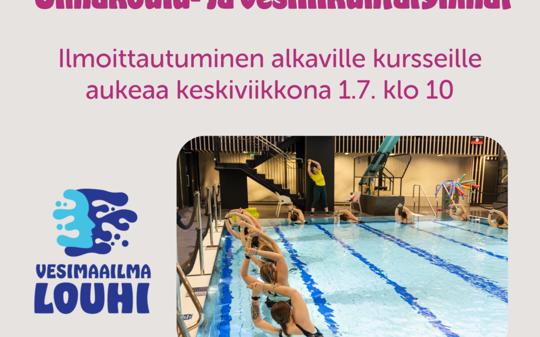 Syksyn uimakoulu- ja vesiliikuntaryhmät