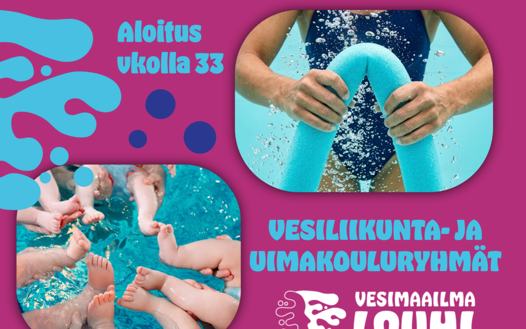 Varmista paikkasi syksyn vesiliikuntaryhmiin